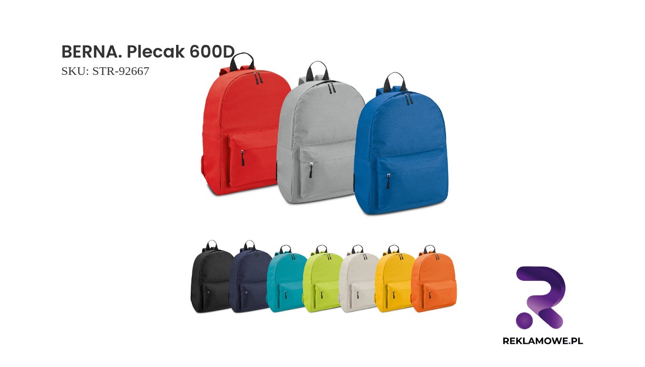 BERNA plecak 600D – wytrzymały plecak reklamowy