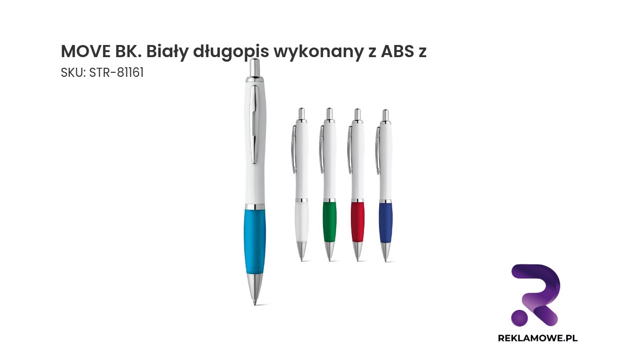 MOVE BK biały długopis wykonany z ABS