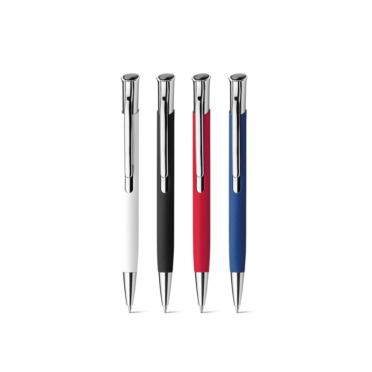 OLAF SOFT. Aluminiowy długopis z gumowymi wykończeniami 81192_set